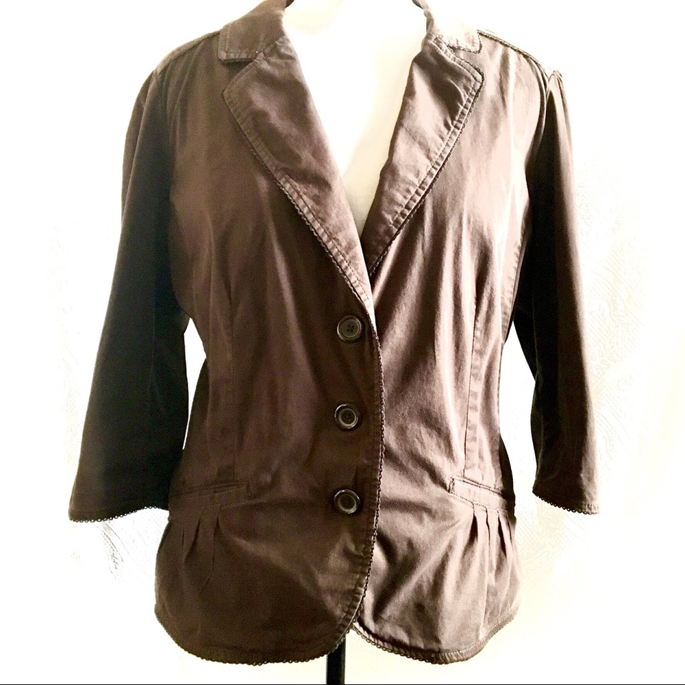Sonoma Woman Brown Jacket wMock Belting | SZ 2X